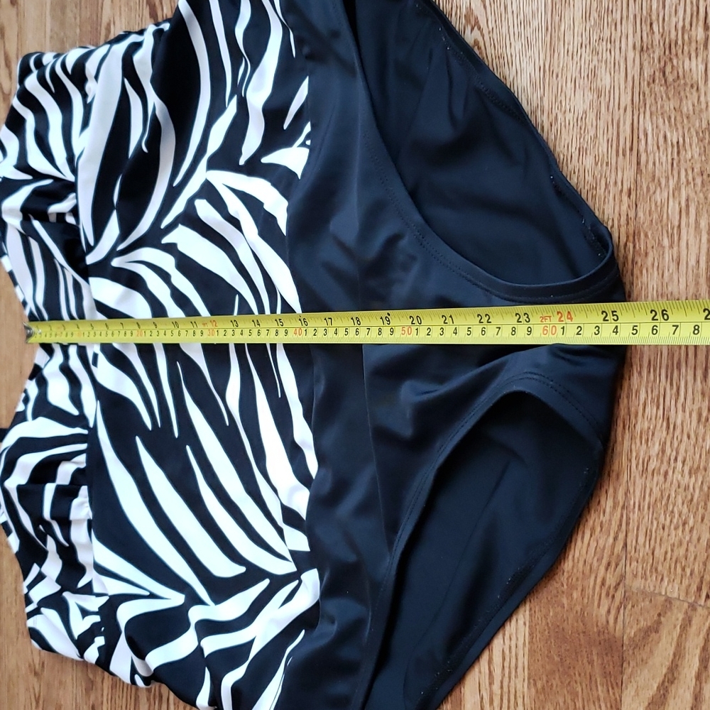 (24W) Krista Swimsuit Zebra Print Classic Vavation Summer Swimming Beach Lake - Picture 5 of 10